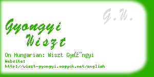 gyongyi wiszt business card